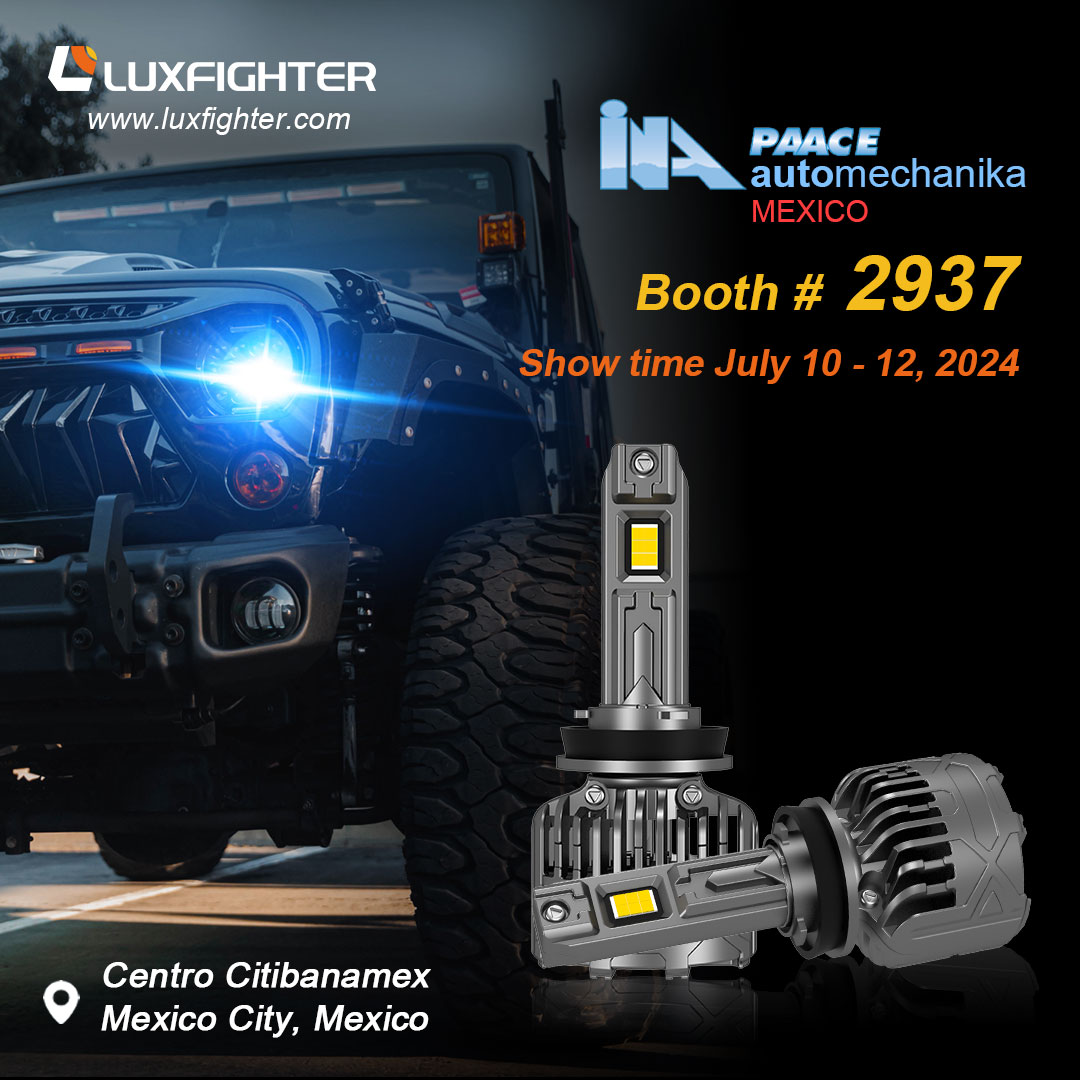 Lampu Depan LED Mobil LUXFIGHTER 2024 Meksiko INA PAACE