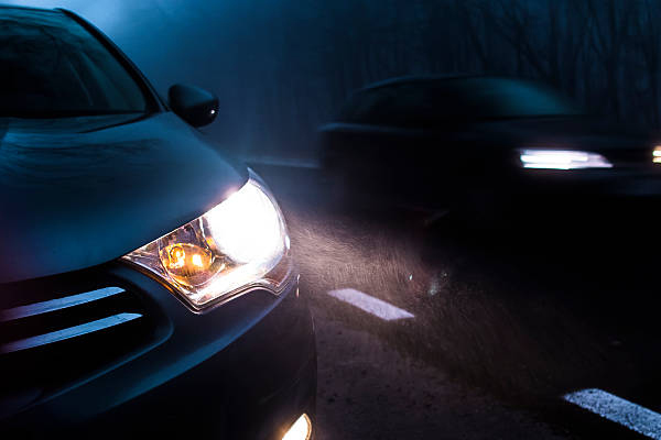 Mobil dengan lampu lampu LED